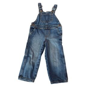 Wrangler Authentics Kids Denim Overalls Blue Size 3T Adjustable Straps